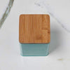 Square Vintage Tin Containers w/ Wooden Lid